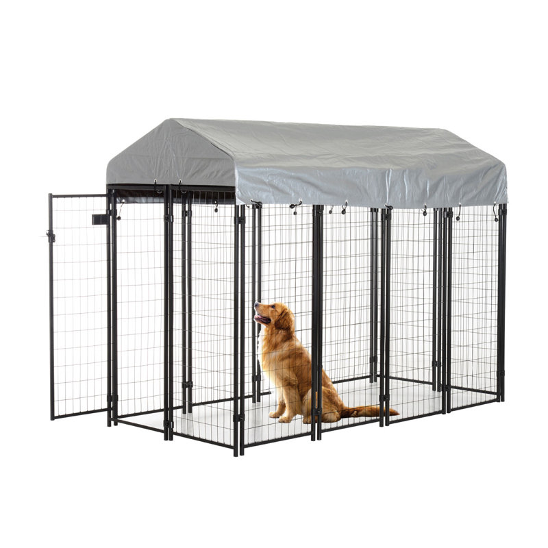 Pawhut Outdoor Covered Dog Yard Kennel & Reviews Wayfair